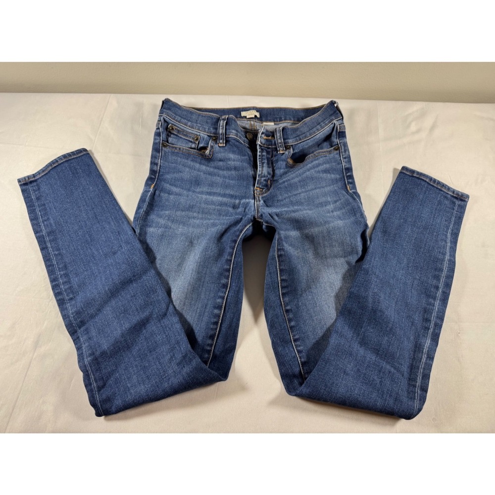 J.Crew Stretch Skinny Jeans Medium Wash Blue Denim Size 24/30